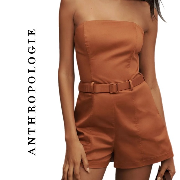 Anthropologie Maeve Strapless Bustier Romper L - Picture 3 of 9